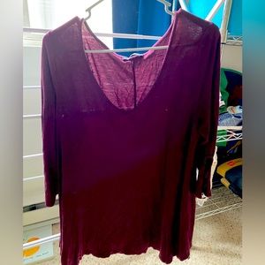 Size 2x, deep maroon